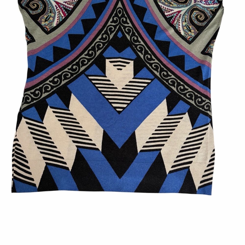 ETRO Multicolor Printed Mock Turtleneck Jumper IT40 - EUC - Picture 16 of 16